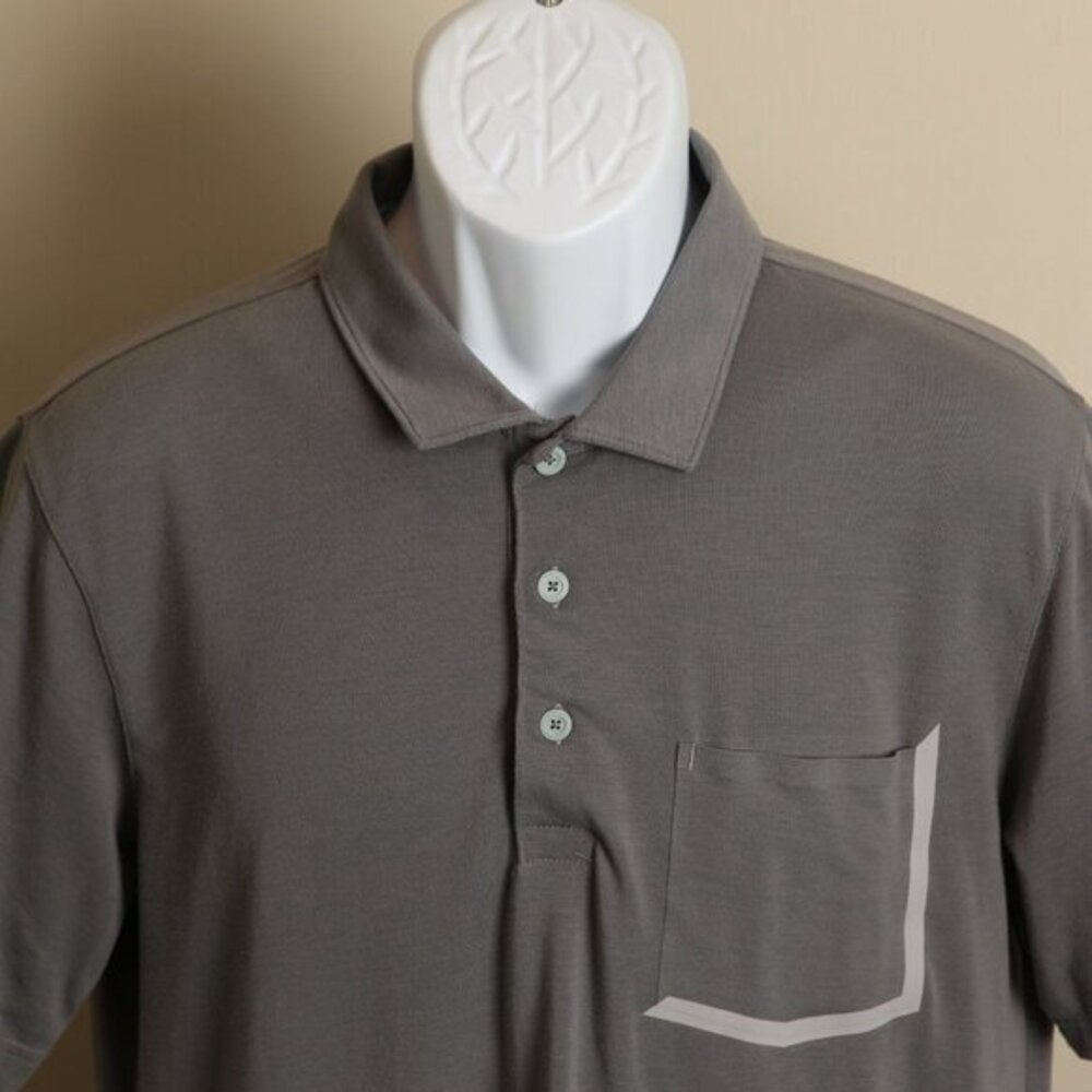 ⛳ Puma Golf Men’s S Gray on Gray Short Sleeve Polo Shirt EUC 🩶